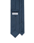 Linked Oval Pattern Deep Navy Printed Silk Tie