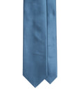 Sovereign Satin Sky Blue Solid Woven Silk Tie