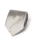Sovereign Satin Gray Solid Woven Silk Tie