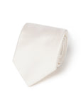 Sovereign Satin Ivory Solid Woven Silk Tie