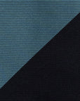 Block Stripe Dark Navy & Teal Blue Woven Silk Tie
