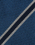 Textured Stripe Sky Blue Woven Silk Tie
