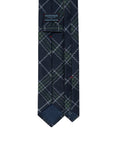 Tartan Check Dark Navy & Forest Green Woven Silk Tie