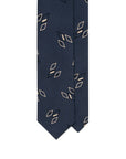 Diamond Pattern Steel Navy Printed Silk Tie