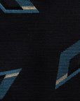Diamond Pattern Dark Navy Woven Silk Tie