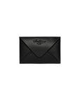 Jet Black Mouflon Leather Envelope Card Holder