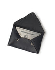 Dark Navy Mouflon Leather Envelope Card Holder