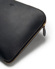 Dark Navy Mouflon Leather Clutch Bag