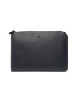 Dark Navy Mouflon Leather Clutch Bag