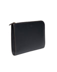 Dark Navy Mouflon Leather Clutch Bag
