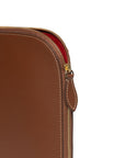 Camel Brown Mouflon Leather Clutch Bag