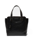Jet Black Bridle Leather Essential Tote Bag