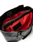 Jet Black Bridle Leather Essential Tote Bag