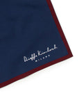 French Bulldog Navy & Burgundy Cotton Handkerchief
