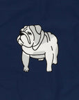French Bulldog Navy & Burgundy Cotton Handkerchief