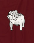 French Bulldog Burgundy & Navy Cotton Handkerchief