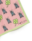 French Bulldog & Lucky Clover Cotton Handkerchief