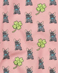 French Bulldog & Lucky Clover Cotton Handkerchief