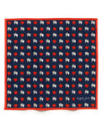 French Bulldog & Strawberry Navy Cotton Handkerchief