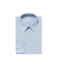 Blue Cotton Regular Collar Dress Shirt