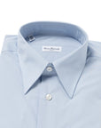 Blue Cotton Regular Collar Dress Shirt