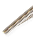 Gold Indent Line Metal Tie Clip