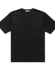 Black Solid 60/2 Supima Cotton UV Protection Crew Neck T-Shirt
