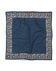 Ethnic Border Indigo Navy Cotton Bandana