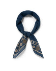 Ethnic Border Indigo Navy Cotton Bandana