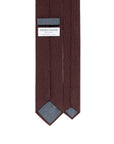 Deep Burgundy Basket Solid Woven Wool Cotton Tie