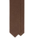 Milk Brown Basket Solid Woven Wool Cotton Tie