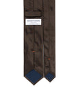 Dark Brown Wide Herringbone Woven Silk Tie