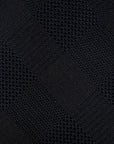 Tone-on-Tone Glen Check Pattern Dark Navy Woven Silk Tie