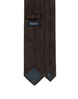 Tone-on-Tone Glen Check Pattern Dark Brown Woven Silk Tie