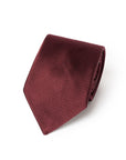 Chevron Solid Burgundy Woven Silk Tie