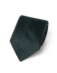 Chevron Solid Dark Green Woven Silk Tie