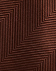Chevron Solid Rust Brown Woven Silk Tie