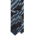 Multi-Stripe Dark Navy, Steel Blue & Light Blue Woven Silk Tie