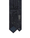 Green Teardrop Pattern Black Woven Silk Tie
