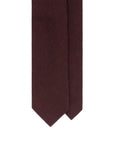 Basket Solid Burgundy Woven Wool-Silk Tie