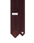 Basket Solid Burgundy Woven Wool-Silk Tie