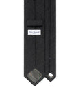 Basket Solid Charcoal Grey Woven Wool-Silk Tie