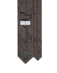 Geometric Diamond Pattern Taupe Gray Woven Silk Tie