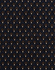 Art Deco Pattern Dark Navy & Brown Wool-Silk Scarf