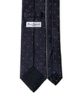 Dot Medallion Classic Navy Woven Silk