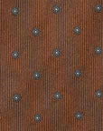 Dot Medallion Milk Brown Woven Silk