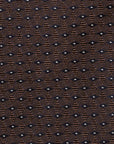 Micro Geometry Espresso Brown Woven Silk