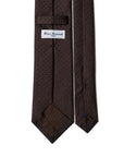 Micro Geometry Espresso Brown Woven Silk