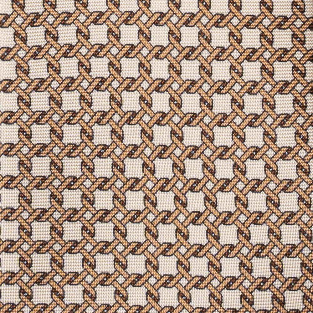 Chain Link Cream Ivory Printed Silk