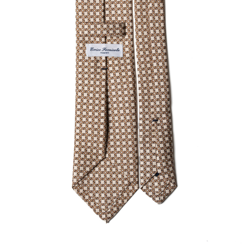 Chain Link Cream Ivory Printed Silk